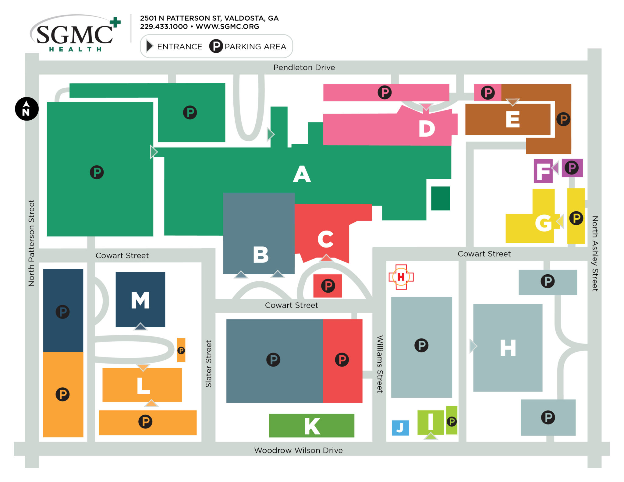 Main Campus Map Sgmc Health